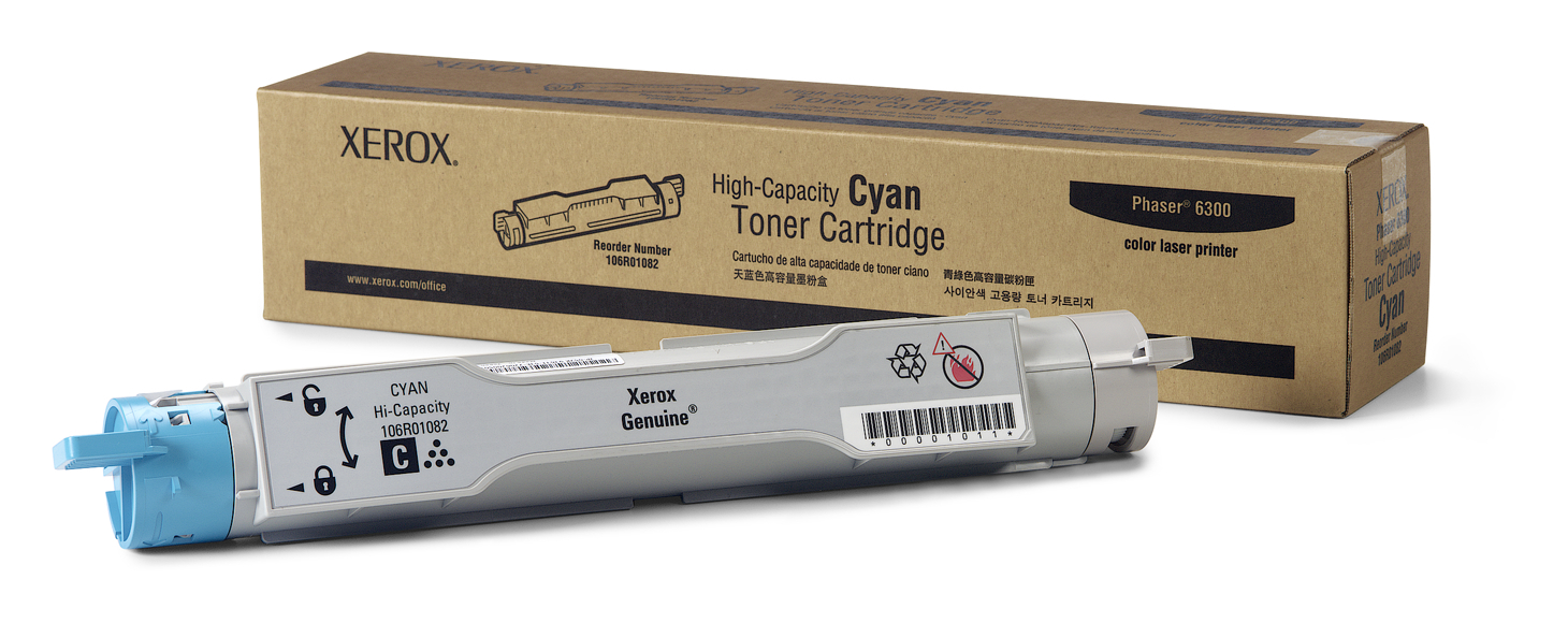 Xerox Hoge capaciteit tonercartridge, cyaan, Phaser 6300 (werkt niet met PHASER 6350)