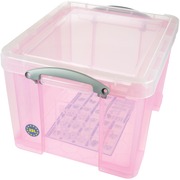 Really Useful Box 35 liter transparant roze