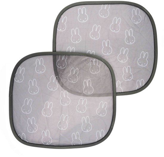 Dooky nijntje Car Window Sunshade – Universeel Zonnescherm Auto – Blokkeert Zonlicht & Warmte – 2 Stuks, Herbruikbaar – 42x39 cm