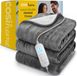 Cosi Home Couverture chauffante électrique avec polaire et sherpa double face - Gris