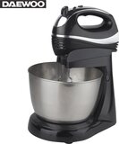 DAEWOO Handmixer met kom - 300W - RVS - Zwart