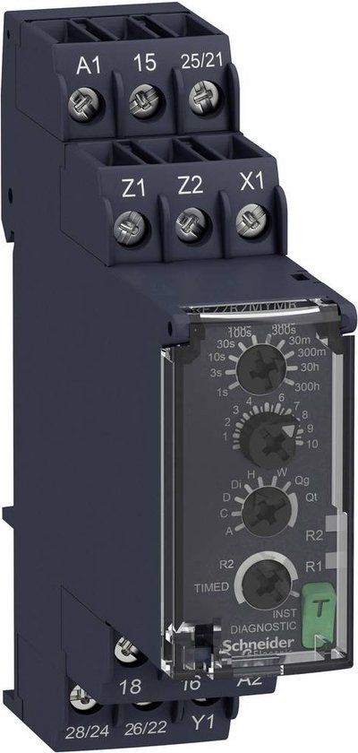 Schneider Electric Tijdrelais Multifunctioneel 0.05 s - 300 h 2x wisselcontact