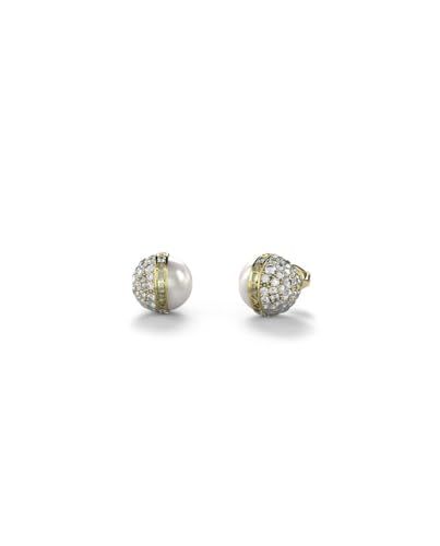 GUESS GUESS CHARMING GOLD-PLATED EARRINGS WITH CALYPSO ZIRCONS JUBE04458JWYGT/U