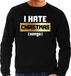 Bellatio Decorations Shoppartners Bv Foute Kersttrui / sweater - I hate Christmas songs - Haat aan kerstmuziek / kerstliedjes - zwart voor heren - kerstkleding / kerst outfit L