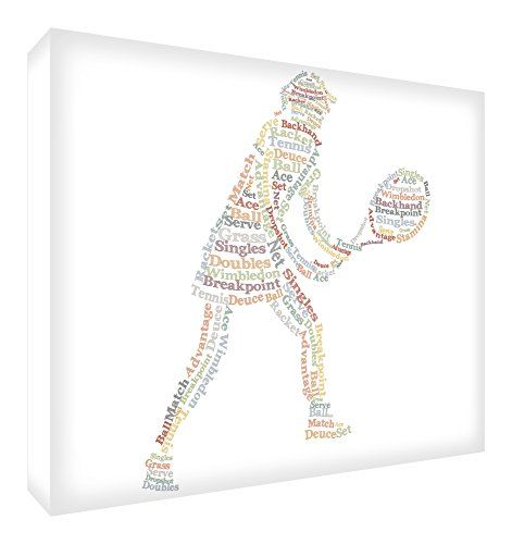Feel Good Art Diamond Polished Token - Tennis Player Design - Large (14.8 x 21 x 2 cm)