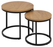 Actona Bendt Flemming Bijzettafel Eiken, Set van 2 stuks