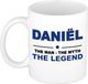 Bellatio Decorations naam cadeau mok - Daniël - man myth legend - koffiemok - 300 ml - collega - vaderdag