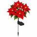 POINSETTIA kerstster à énergie solaire avec éclairage LED