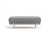 Icecat Pouf en velours texturé gris clair
