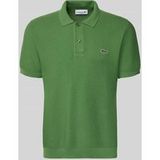 Lacoste Polo en maille coupe classique vert, Uni
