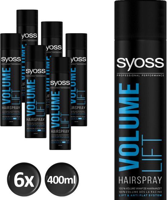 Syoss Volume Lift Haarspray 400 ml - 6 stuks - Voordeelverpakking