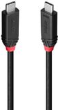 Lindy 37002 USB4 Gen 3x2 USB-C naar USB-C kabel 2m Zwart