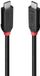 Lindy 37002 USB4 Gen 3x2 USB-C naar USB-C kabel 2m Zwart