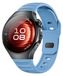 Wigento Huawei Watch 5 46mm: Blauw siliconen bandje met stippenpatroon