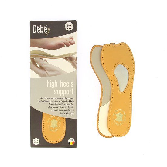 DEBE High heels support Inlegzolen - Maat 36 - Leer