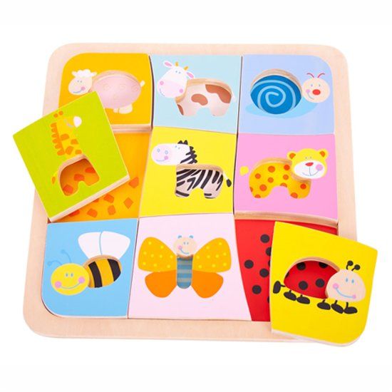 Bigjigs Toys Bigjigs patronen puzzel dieren