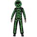 Amscan - Kinderkostuum, oplichtend skelet, voor jongens en meisjes, glow in the dark stick, full-body kostuum, carnaval, themafeest, Halloween