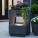 Fontaine de jardin avec éclairage - Aspect béton - 57 cm - LED blanc chaud - Végétalisable