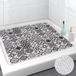 Tapis de douche antidérapant, 75 x 75 cm, Noir