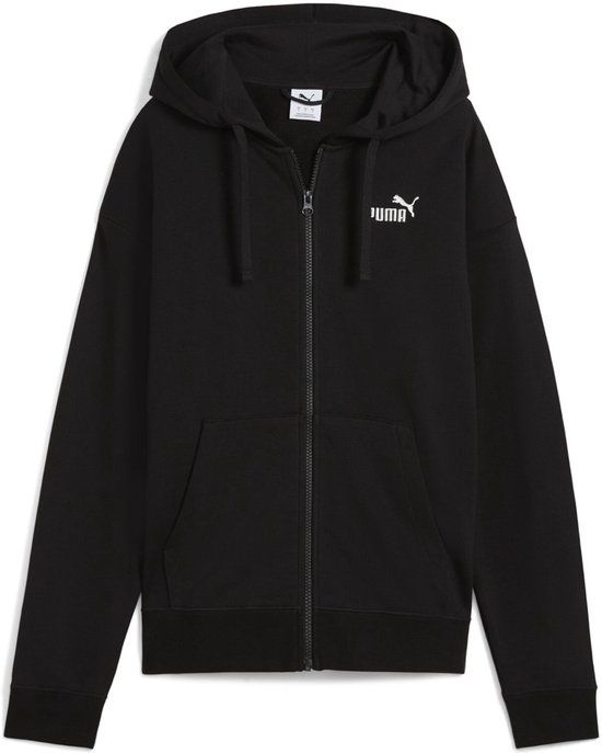 Puma ESS Small No.1 Logo Comfort Full-Zip Hoodie TR Dames Zwart M