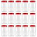 Omgoods - Set de 15 pots de rangement ronds en plastique avec couvercle hermétique