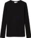 NAME IT NKNWAX WOOL RIB LS TOP - Unisex - Lange mouwen shirts - Maat 122/128 - Zwart