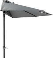 MaxxGarden Balkonparasol - Halfrond - Ø 250 cm - Antraciet