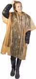 Merkloos / Sans marque Pf Concept International Bv Wegwerp regenponcho - 5x - oranje - voor volwassenen - met capuchon - budget line - noodponcho