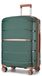 Valise - Grande valise rigide - Polypropylène léger - 4 roulettes pivotantes - Serrure TSA - 75,5 x 50,5 x 29 cm - Vert
