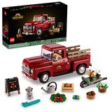 LEGO Icons Pickup Truck 10290 bouwset voor volwassenen, vintage jaren 50 model met seizoensgebonden display-accessoires, creatieve activiteit, cadeau-idee voor verzamelaars