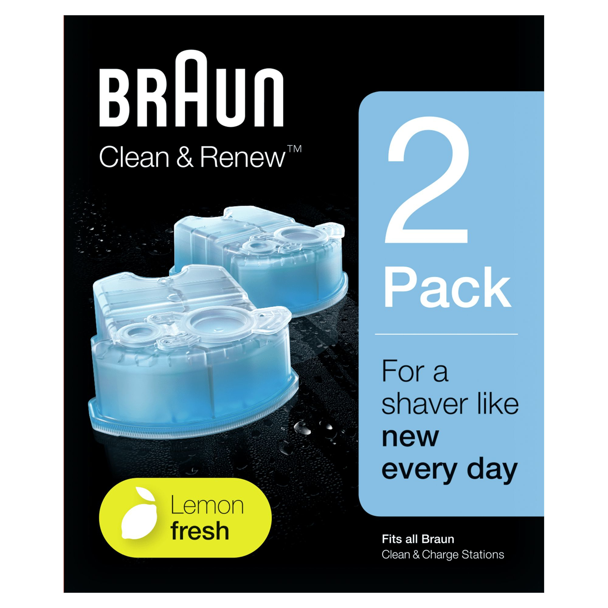 Braun Braun Clean And Renew Navulpatronen Voor Elektrisch Scheerapparaat, 2 Stuks