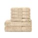 Komfortec Handdoekenset, 6 Stuks, 100% Katoen | 2 Badhanddoeken 70x140 cm en 4 Handdoeken 50x100 cm, Zachte en Sterk Absorberende Badstof Handdoeken, Beige