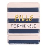 Draeger Paris Zakspiegel voor meisjes, met etui, roze en blauw, vierkante make-upspiegel om mee te nemen, ideaal voor thuis en op reis, 9 x 7 cm, cadeau-idee voor verjaardag, voor alle gelegenheden