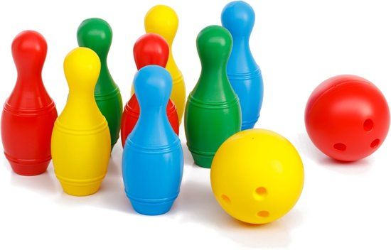 Paradiso Toys Kegelspel 10-delig 31 Cm Multicolor Kunststof