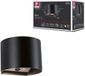 Paulmann LED wandlamp op accu Nyora IP44 3000K 135x120 mm 2x1W Zwart