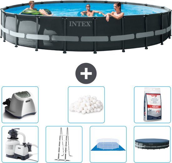 Intex Ultra XTR Intex Rond Ultra XTR Frame Zwembad - 610 x 122 cm - Grijs