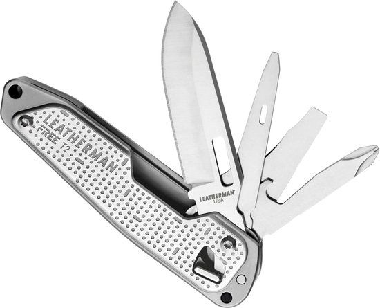 Leatherman Free T2 zakmes - multitool - grijs - 8 functies