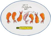 Blond Amsterdam, Sushi: Serveerschaal ovaal 27 cm shrimps