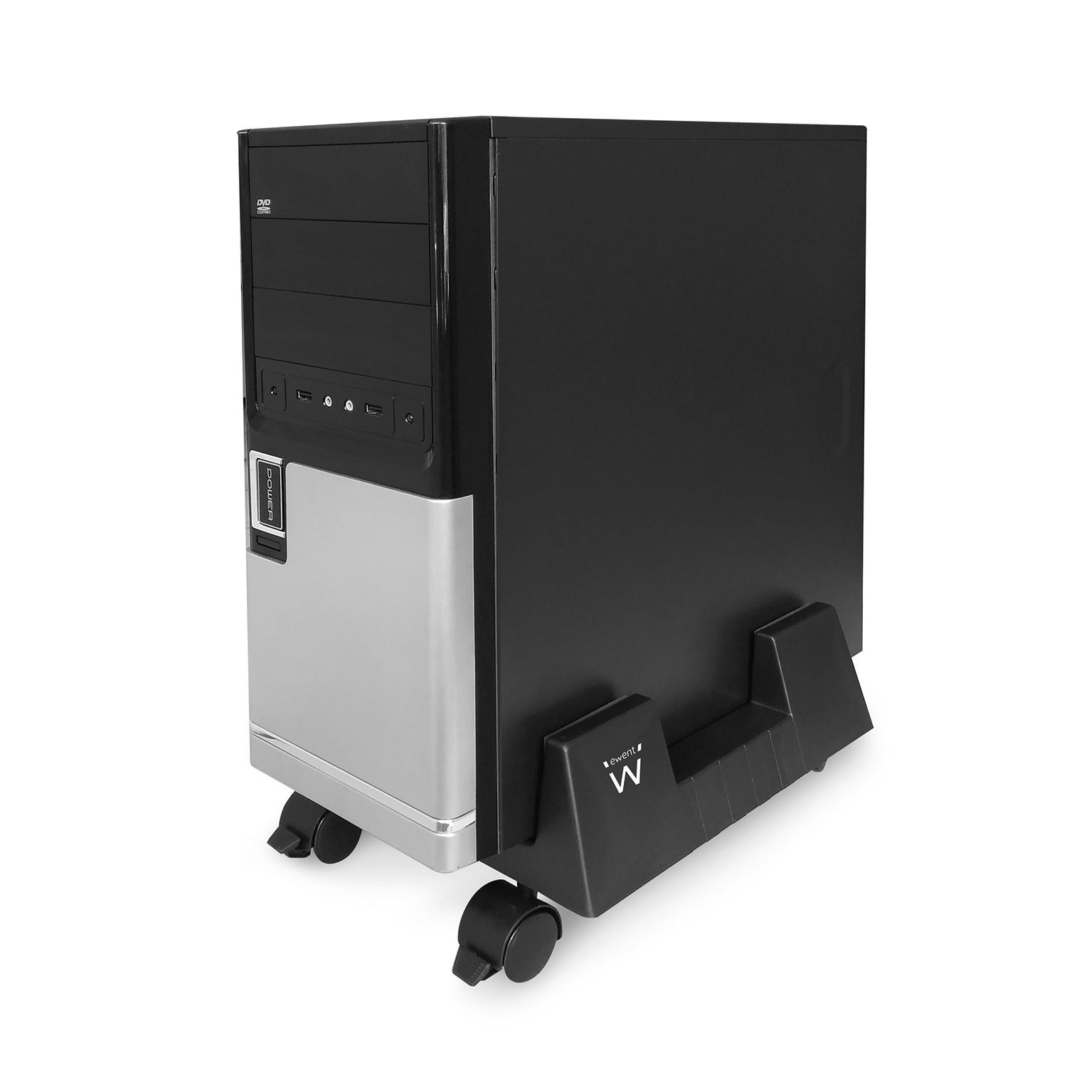 Ewent EW1290 CPU-houder CPU-houderwagentje Zwart