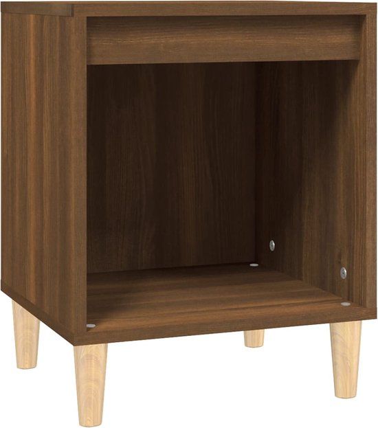 vidaXL Nachtkastje 40x35x50 cm bruin eikenkleur
