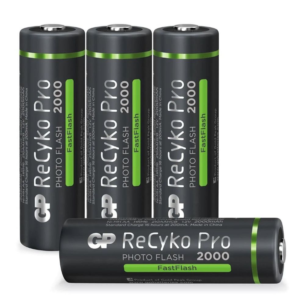 GP batterijen GP Photoflash 2000mAh oplaadbare batterijen - 4 stuks