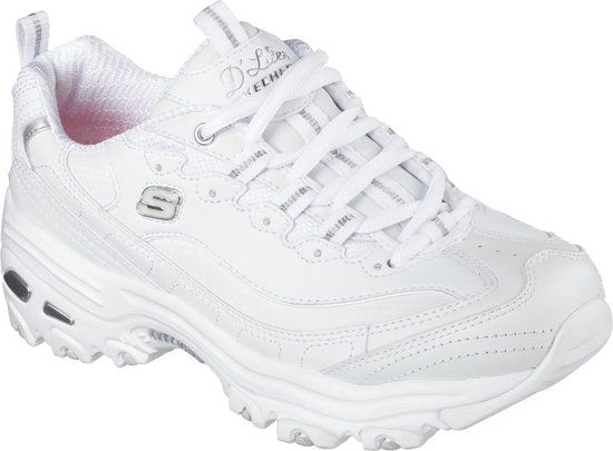 Skechers - D'Lites Fresh Start - Women - Sneakers - White Silver - Size 38