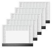 SIGEL H6365/5 papieren bureauonderleggers, 2 jaar en weekoverzicht, kantoordesign, A2 (59,5 x 41 cm), met beschermband, zwart-wit, 5 x 40 vellen