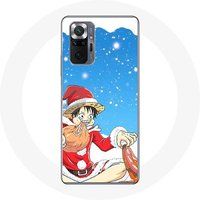 Maniacase Hoesje voor Xiaomi Redmi Note 10 Pro Anime One Piece Luffy Eerste Kerstdag 2023