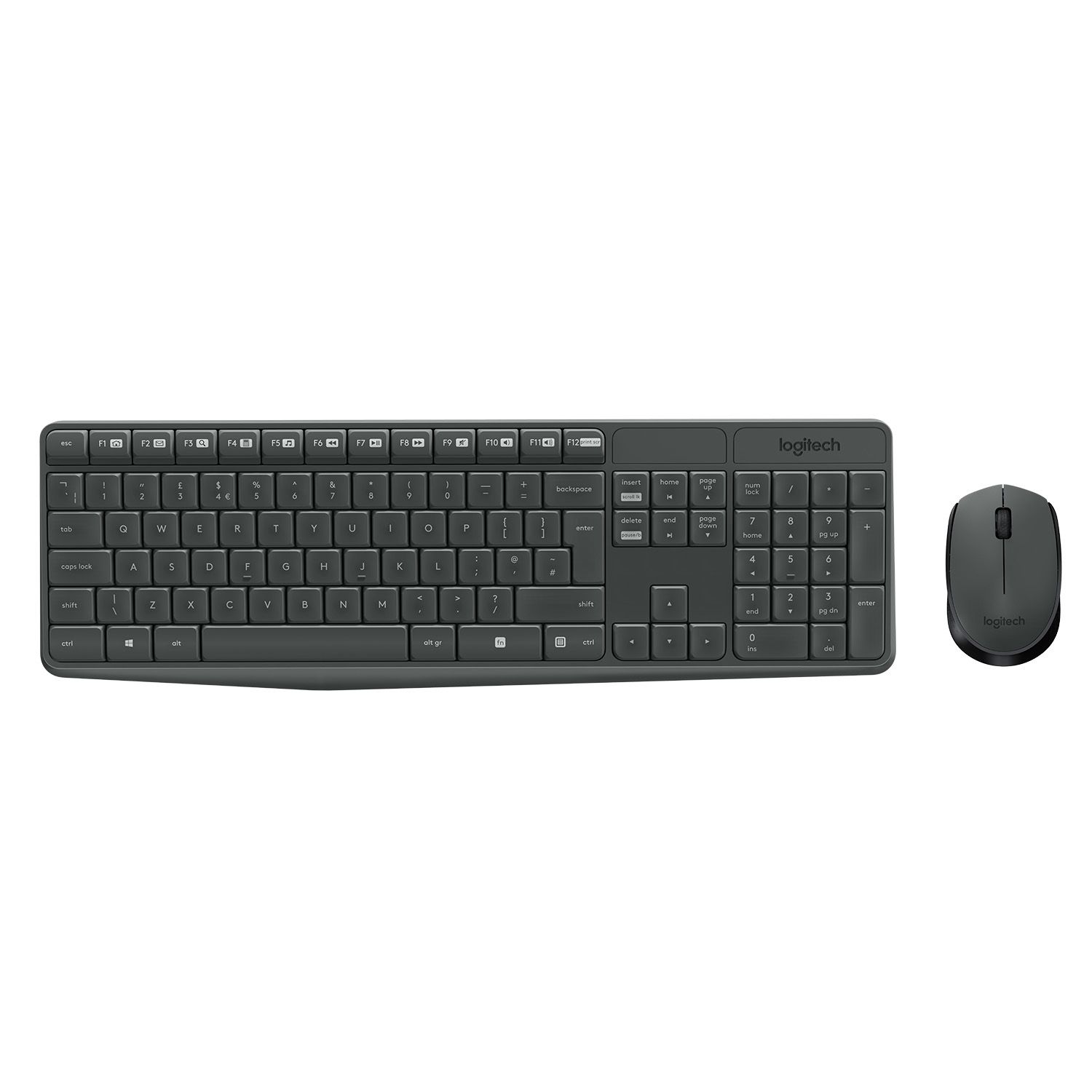 Logitech MK235 Wireless Keyboard and Mouse Combo - AZERTY - Belgian - Grey