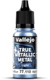Vallejo Hobbyverf Acrylverf - 77110 True Metallic Metal - Light - Ultramarijn Blauw - Acryl - Verf flesje - 1x 18 ml