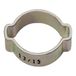 2-oorslangklem, RIEGLER 2-oorslangklem, glanzend verzinkt staal (W1), spanbereik 28,0-31,0 mm, bandbreedte 9,0 mm