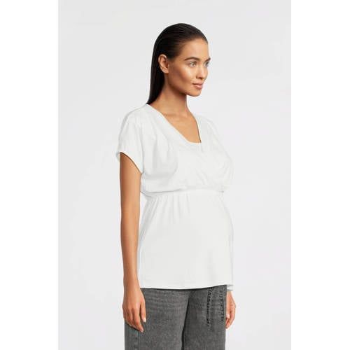 LOVE2WAIT zwangerschaps- en voedings blousetop wit