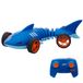 Hot Wheels KILOMETERVRETENDE HAAI, Voertuig met Afstandsbediening op schaal 1:15, Blauw, Oranje