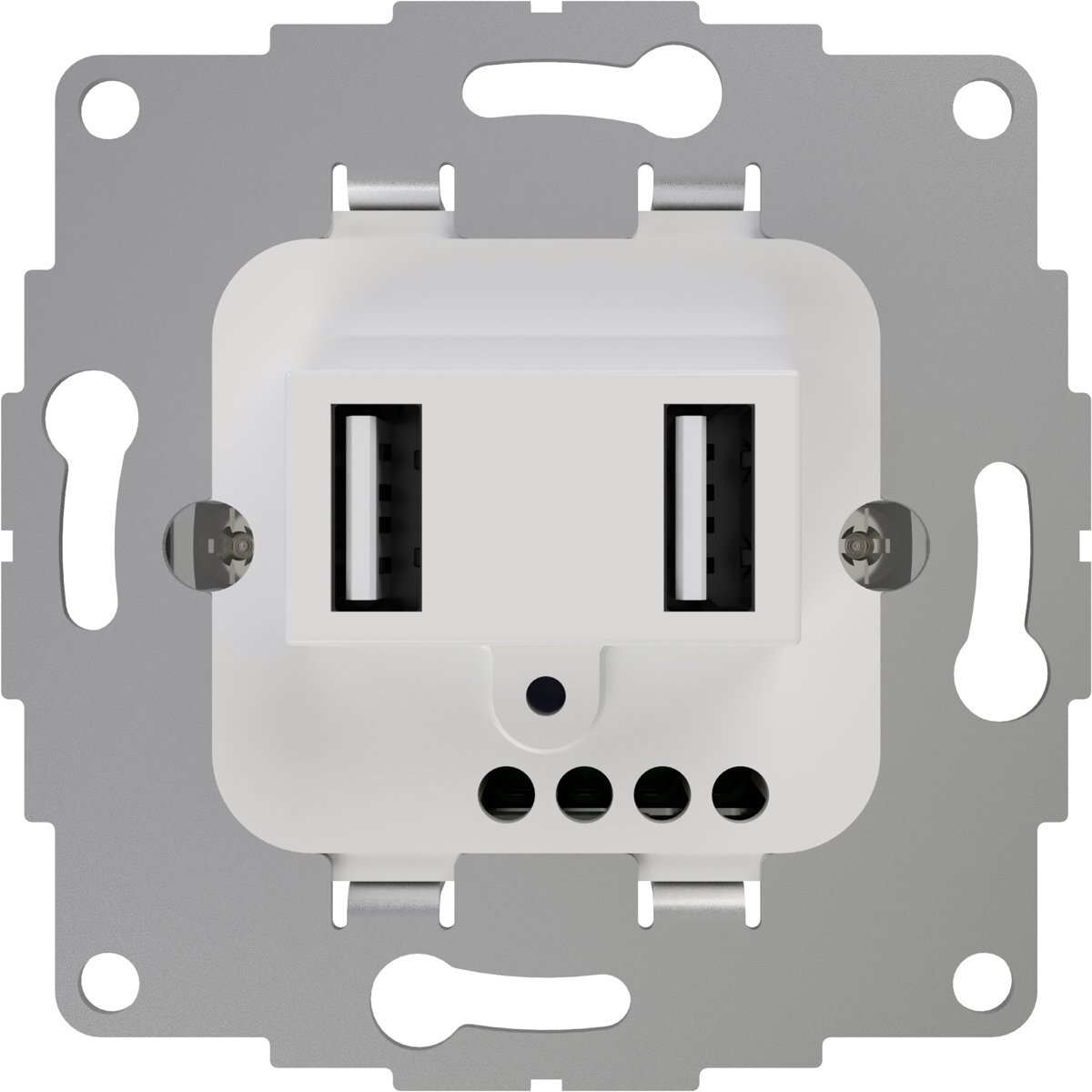 2USB chargeUP TAE 12W / 2.4A - USB stopcontact in Glanzend Wit